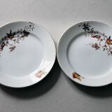 2 dessert plates Faïence d'Onnaing from Northern France