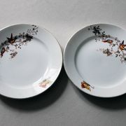 2 dessert plates Faïence d'Onnaing from Northern France
