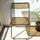 Folding chair chrome and plexi smoked 70s