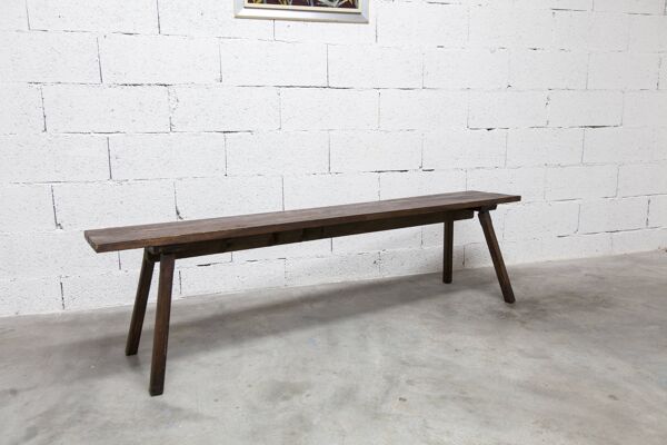 Banc artisanal 1960 brutaliste 175cm