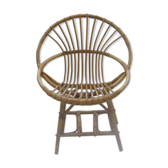 Vintage children's rattan chair