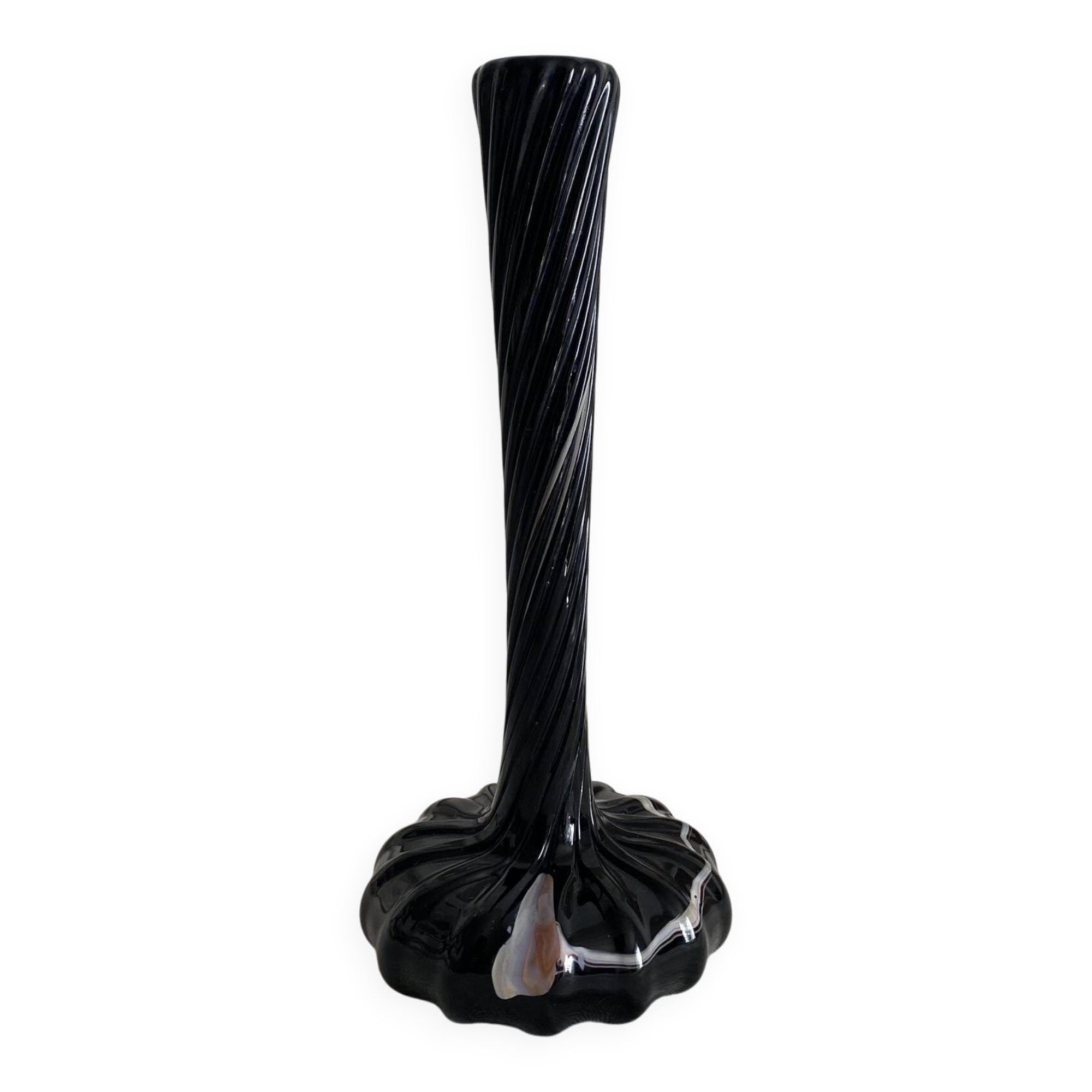 Single-flower vase in blown glass Maure-Vieil glassware