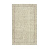 Handwoven distressed anatolian beige rug 168 cm x 281 cm