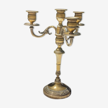 Bronze candlestick 3 branches 4 fires