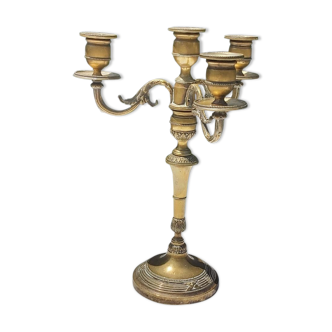 Bronze candlestick 3 branches 4 fires