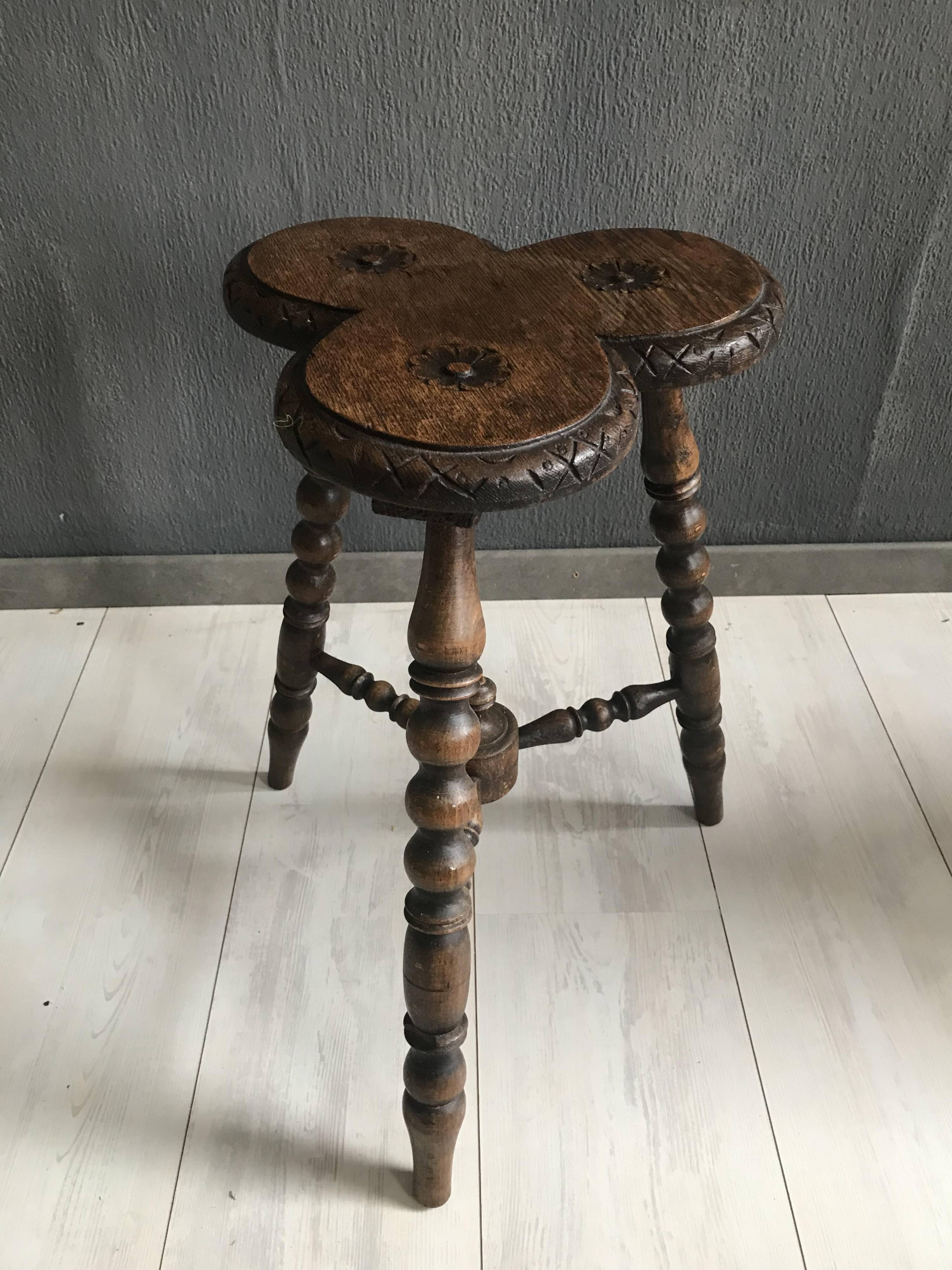 Antique Bobbin Sidetable Plantable 19th Century