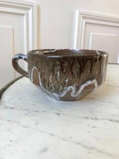 Stoneware cup signed Vallauris 70s