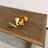 1950s farmhouse table in oak and walnut