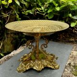 Large brass fruit bowl in Neo-Renaissance style