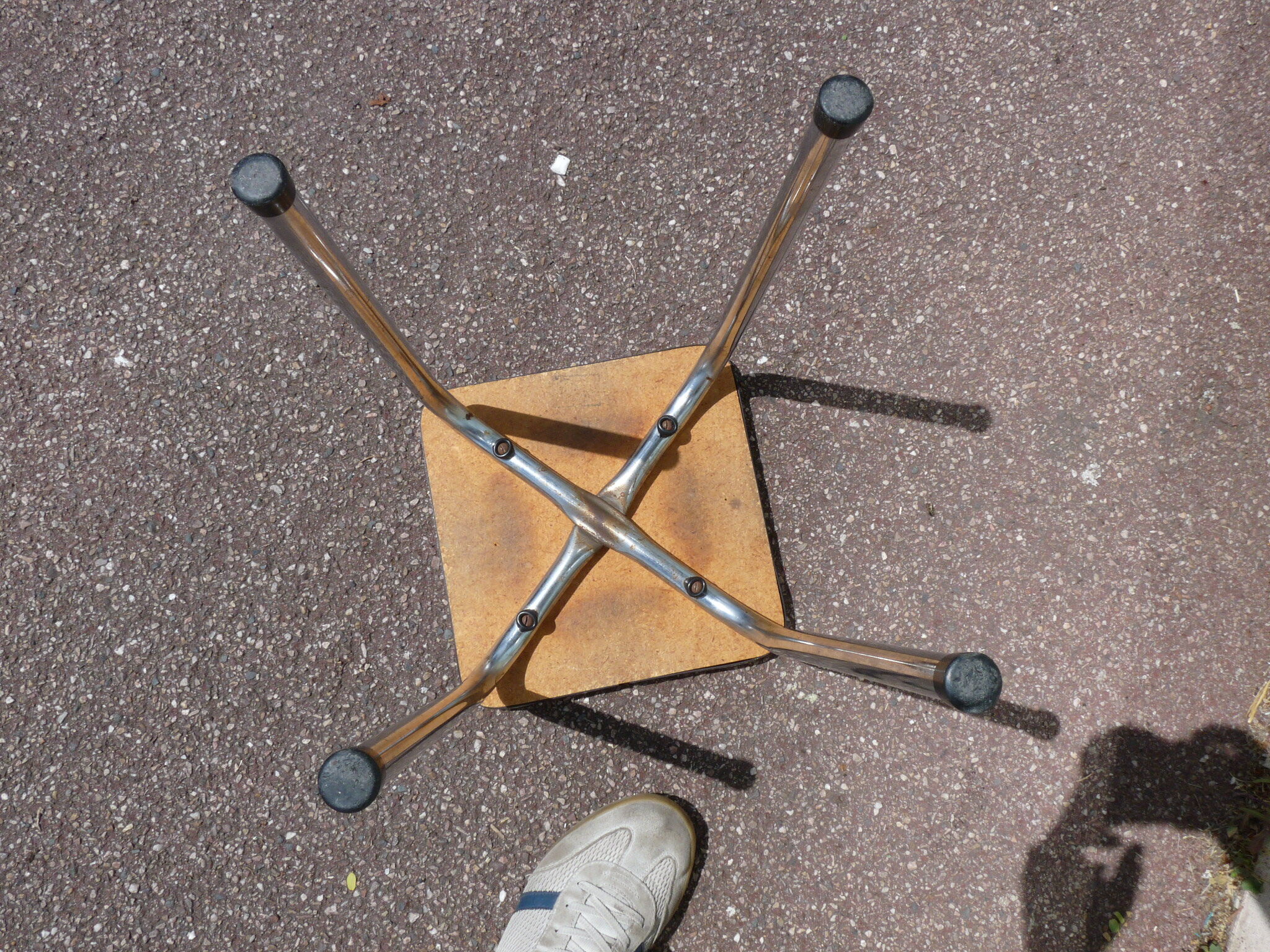 Red formica vintage stool