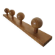 Wooden wall coat rack