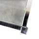 Table basse vintage chromée avec plateau en verre