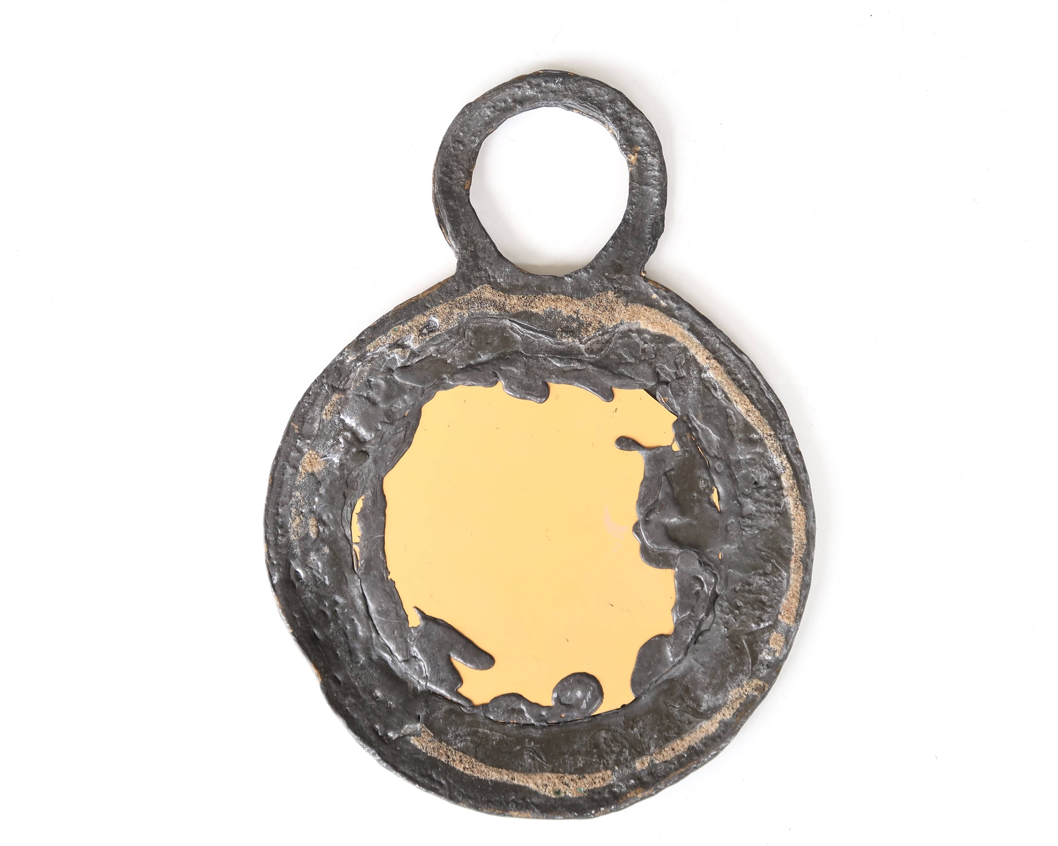 Lead and blue glass mirror by Irena Jaworska, 1960s