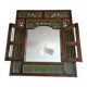 Grand miroir en bois sculpté avec volets – Style balinais