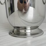 Shiny silver metal champagne bucket