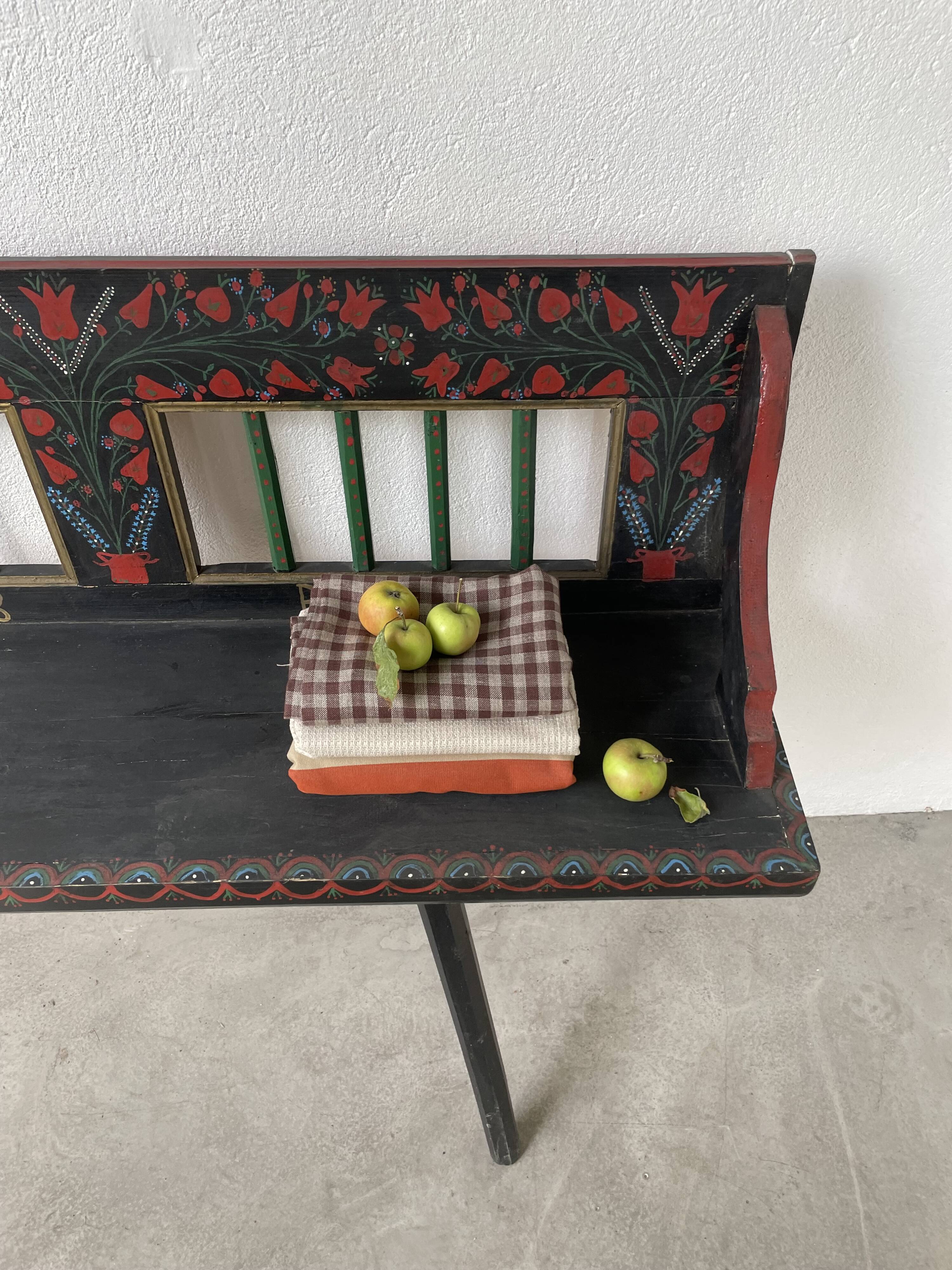 Moldavian bench 1968 polychrome