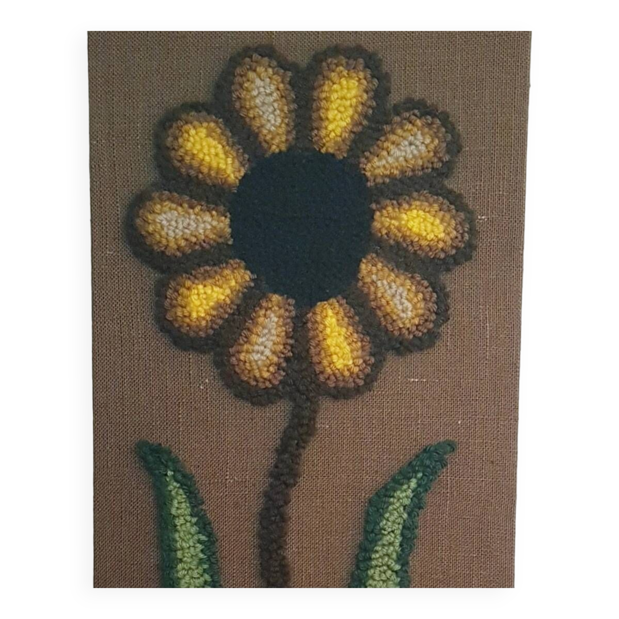 Grande tapisserie rétro à fleurs