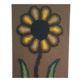 Grande tapisserie rétro à fleurs