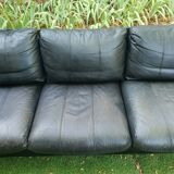 3 seater leather sofa 1970