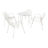 Emu 1970 garden furniture in white lacquered metal