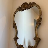 Large wall mirror with Louis XV style gilded brass frame