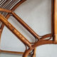 Bamboo rattan and glass shelf pier import 80s