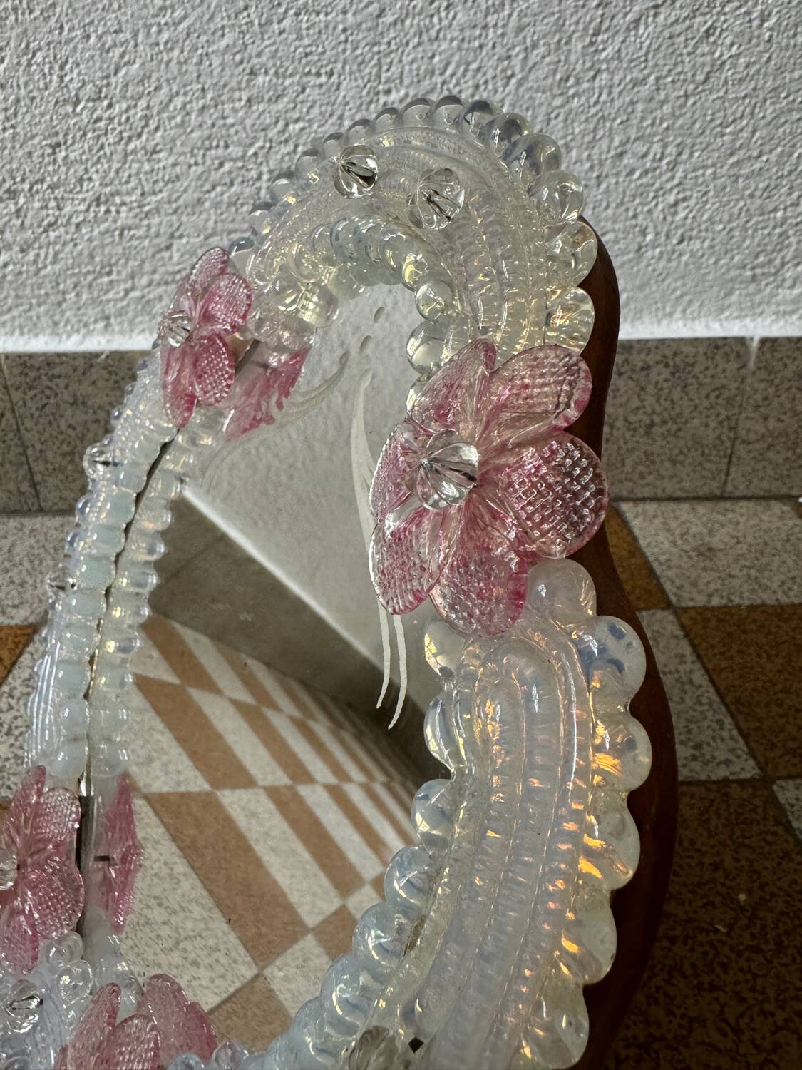 Murano glass psyche mirror from the 50s