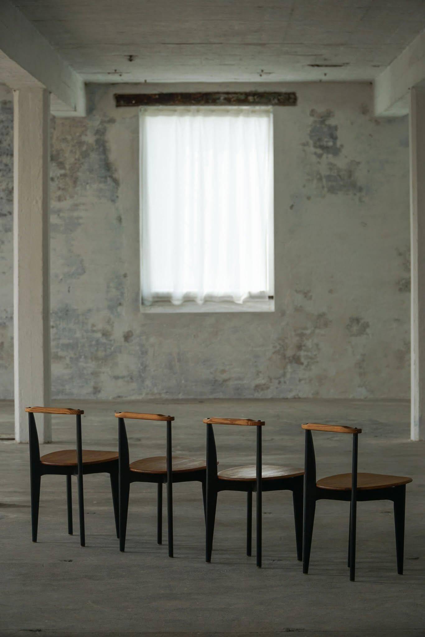 Set of 4 'Thema' chairs in pine by Yngve Ekström, Swedese, Modern Swedish, 1954