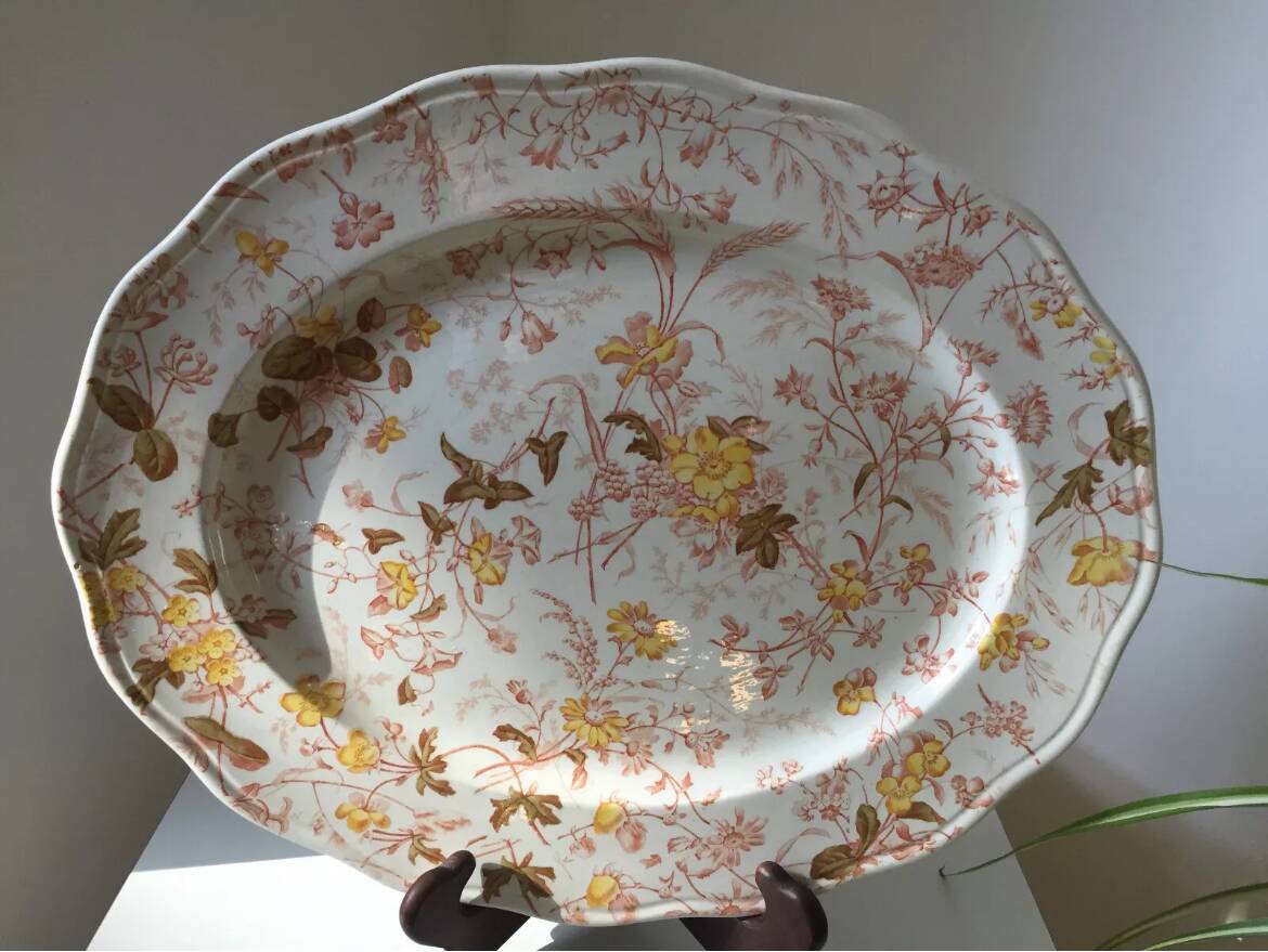 Grand plat en céramique Brown Westhead Moore & Co XIX