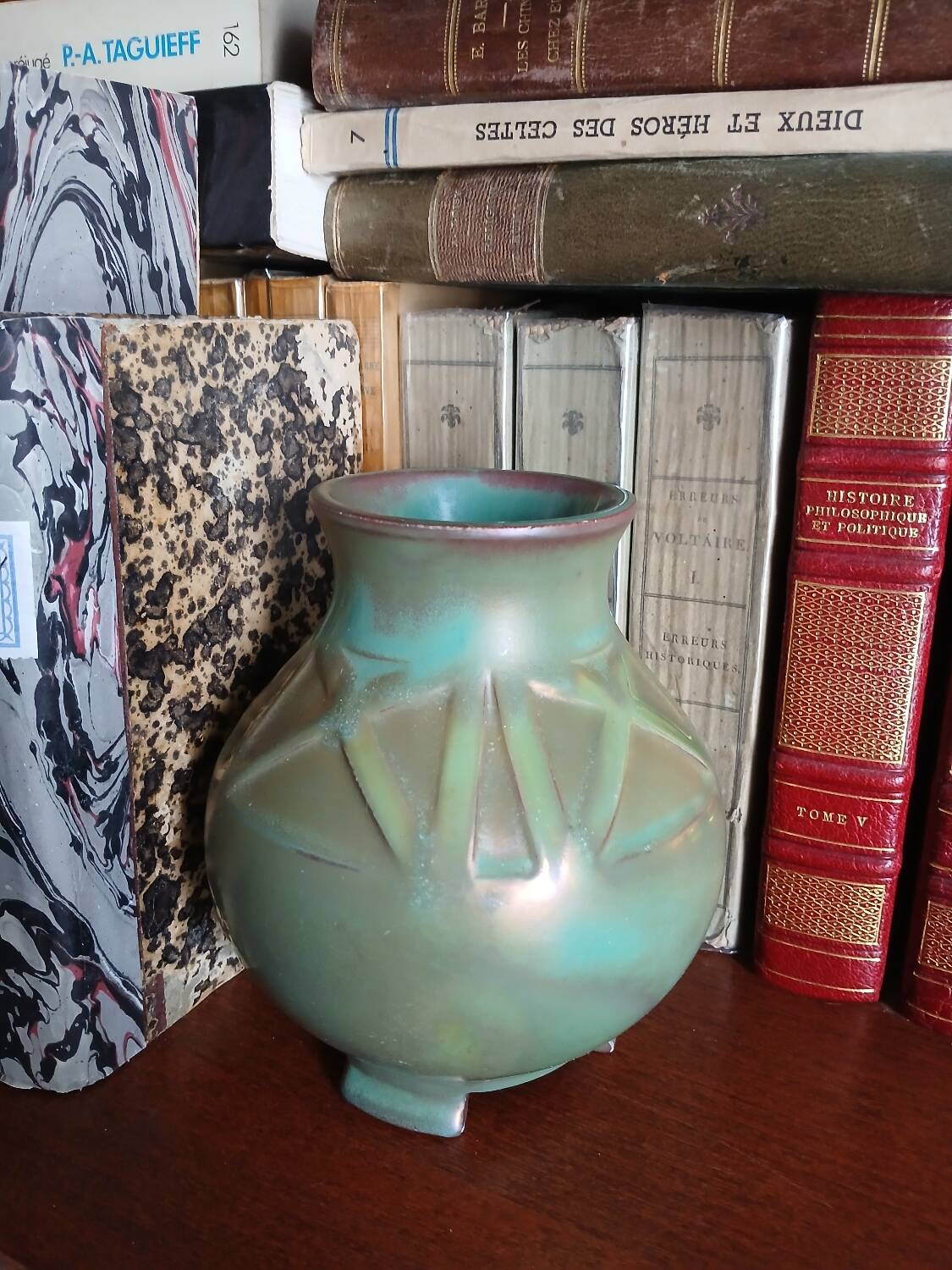 Flamed stoneware vase from the early 20th century