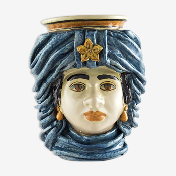 Sky blue turban vase