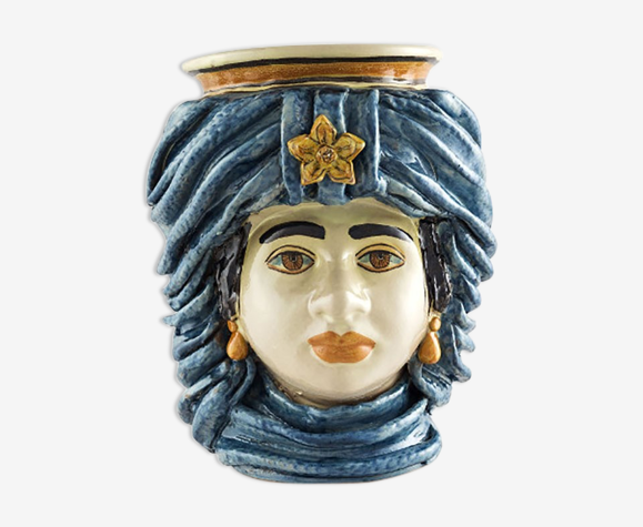Vase turban bleu ciel femme