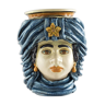 Vase turban bleu ciel femme