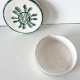 1950s embossed ceramic box