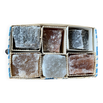 Échantillons de cristaux de sel ~ souvenir de la mine de sel de Salzbergwerk Berchtesgaden Allemagne