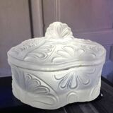 Art Deco Molded Glass Candy Box / Powder Box – Palmette