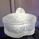 Art Deco Molded Glass Candy Box / Powder Box – Palmette