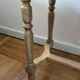 exotic wood console with a drawer