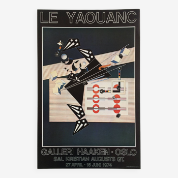 Alain le yaouanc, galleri haaken, oslo, 1974. original poster