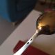 Russian enamelled silver spoon