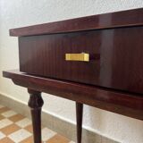 Scandinavian style varnished wood bedside tables from the 60s (X2)