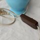 Pied de lampe bleu en opaline