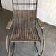 Vintage rocking chair in curved wood and black steel - 1960s, Czech design