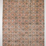 7x10 Pumpink Orange & Black Persian Rug, 208x316Cm