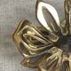 Solid brass water lily candle holder