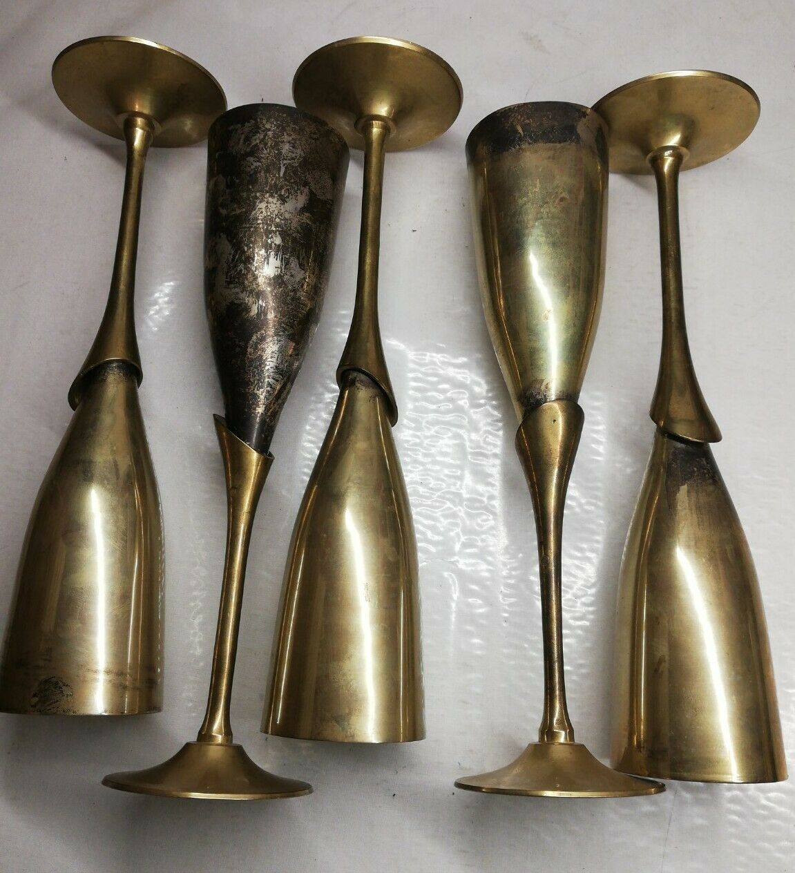 Vintage champagne flutes