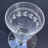 12 liqueur glasses – guilloché crystal – art deco