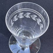 12 liqueur glasses – guilloché crystal – art deco