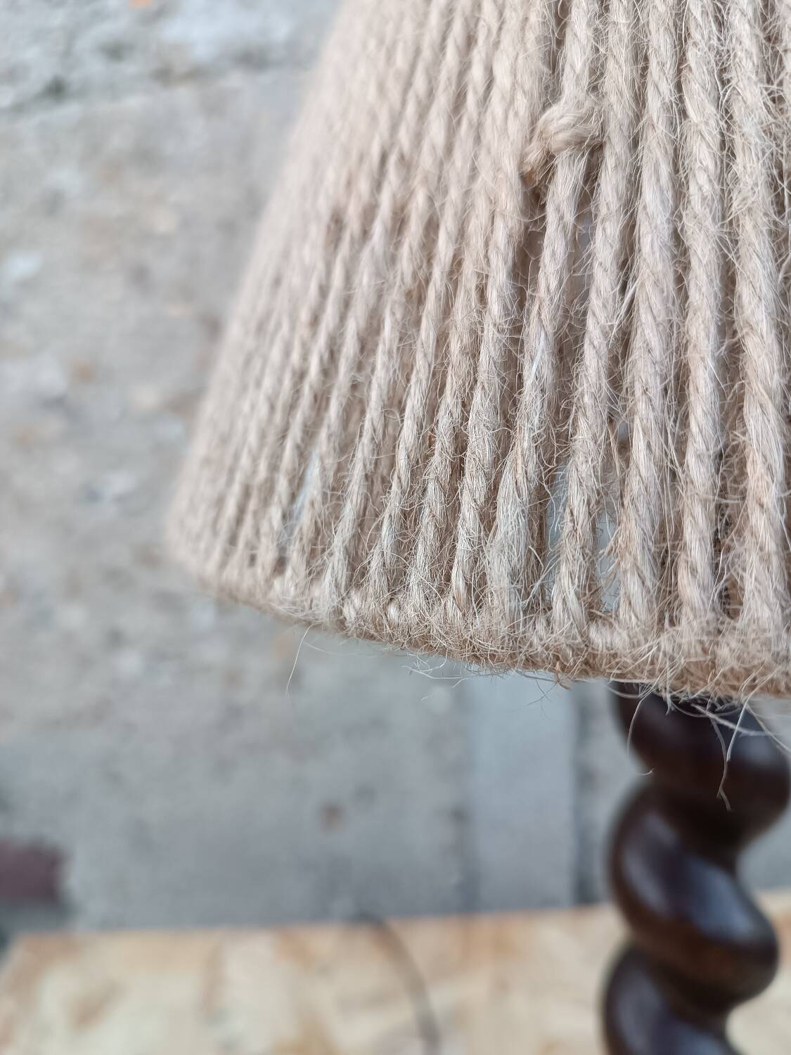 Turned wooden lamp 1950