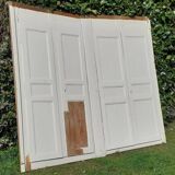 Pair of 19th-century cupboard doors and their frame (1st), woodwork
